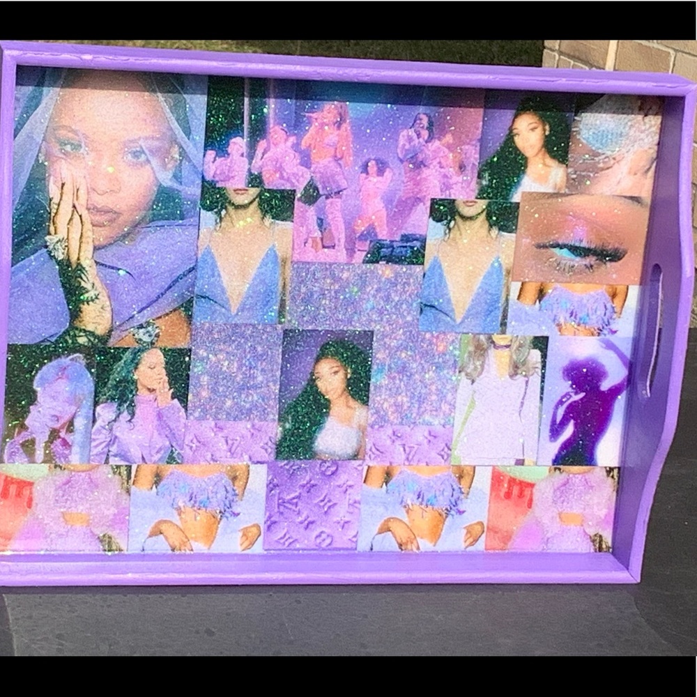 Purple aesthetic 15x11 photo tray